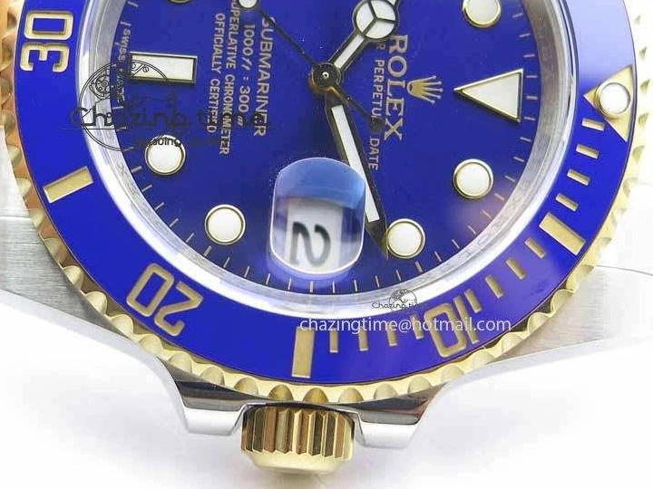 Good Copy Rolex Watches On 1:1 3724 SS Functional Bracelet 116613 Edition JF Blue YG Best SH Dial LB Submariner 0107